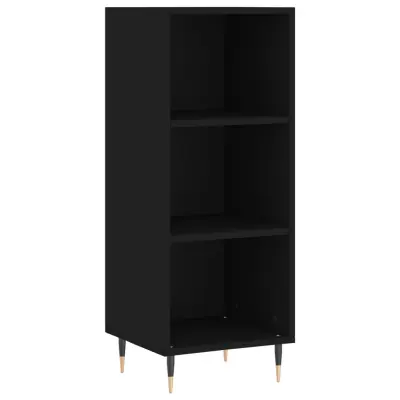 The Living Store Komoda črna 34,5x32,5x90 cm inženirski les - Komoda
