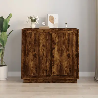 The Living Store Komoda dimljeni hrast 80x34x75 cm inženirski les - Komoda