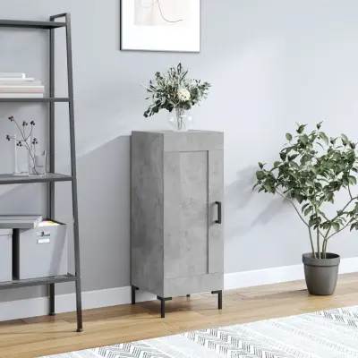The Living Store Komoda betonsko siva 34,5x34x90 cm inženirski les - Komoda