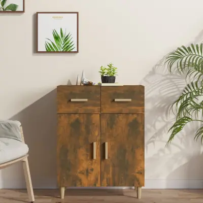 The Living Store Komoda dimljeni hrast 69,5x34x89 cm konstruiran les - Komoda