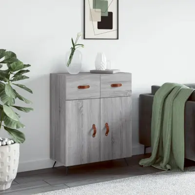 The Living Store Komoda siva sonoma 69,5x34x90 cm inženirski les - Komoda