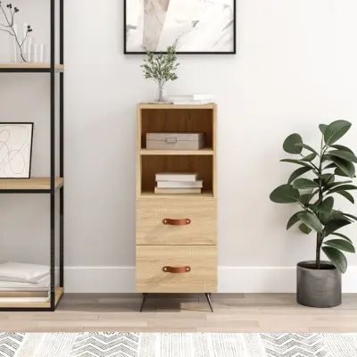 The Living Store Komoda sonoma hrast 34,5x34x90 cm inženirski les - Komoda