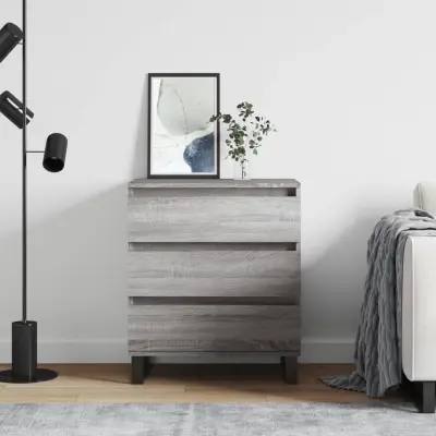 The Living Store Komoda siva sonoma 60x35x70 cm inženirski les - Komoda