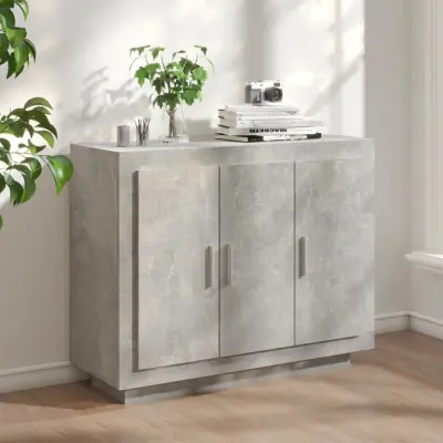 The Living Store Komoda betonsko siva 92x35x75 cm konstruiran les - Komoda