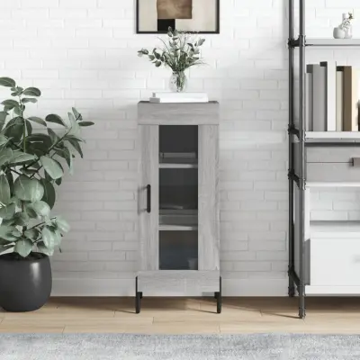 The Living Store Komoda siva sonoma 34,5x34x90 cm inženirski les - Komoda