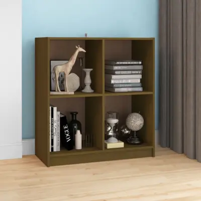 The Living Store Komoda medeno rjava 70x33x76 cm trdna borovina - Komoda