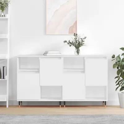 The Living Store Komoda 2 kosa bel inženirski les - Komoda