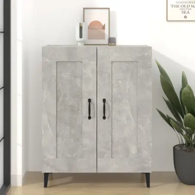 The Living Store Komoda betonsko siva 69,5x34x90 cm konstruiran les - Komoda