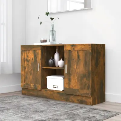 The Living Store Komoda dimljeni hrast 120x30,5x70 cm konstruiran les - Komoda
