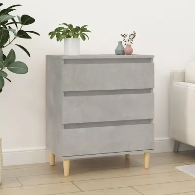 The Living Store Komoda betonsko siva 60x35x70 cm inženirski les - Komoda