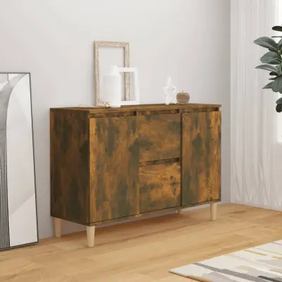 The Living Store Komoda dimljeni hrast 101x35x70 cm inženirski les - Komoda