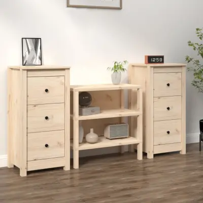 The Living Store Komoda 2 kosa 40x35x80 cm trdna borovina - Komoda