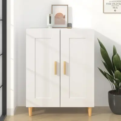 The Living Store Komoda bela 69,5x34x90 cm konstruiran les - Komoda