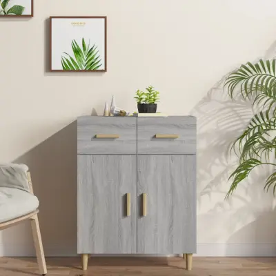 The Living Store Komoda siva sonoma 69,5x34x89 cm konstruiran les - Komoda