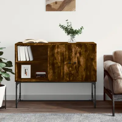 The Living Store Komoda dimljeni hrast 100x40x79,5 cm inženirski les - Komoda