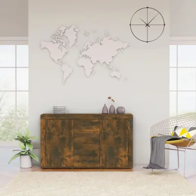 The Living Store Komoda dimljeni hrast 120x36x69 cm konstruiran les - Komoda