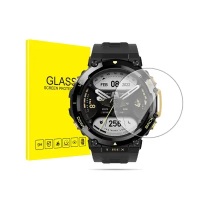Zaščita zaslona iz kaljenega stekla za pametno uro (2 paketa)   Amazfit T-Rex 2