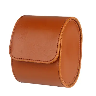 Elegantna škatla za uro iz PU usnja za shranjevanje in potovanja Brown