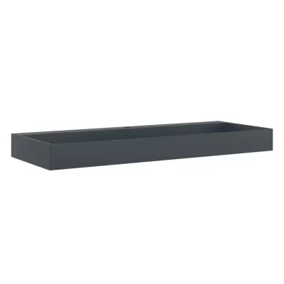 vidaXL Umivalnik 120x46x11 cm liti mineral/ liti marmor antracit