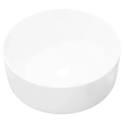 Umivalnik - Kopalna umivalnik - Lavabo Okrogel Keramičen Bele Barve 40x15 cm