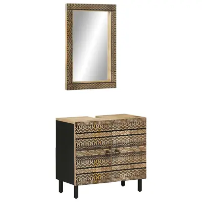 vidaXL Kopalniška garnitura 2-delna trden mangov les