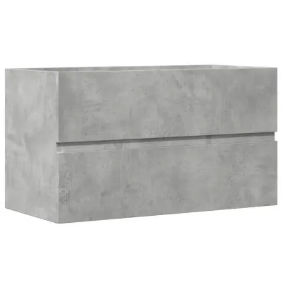 vidaXL Kopalniška viseča omarica betonsko siva 80x38,5x45 cm inž. les