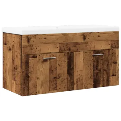 vidaXL Kopalniška omarica z star les