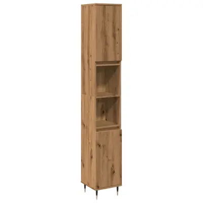 vidaXL Kopalniška omarica artisan hrast 30x30x190 cm inženirski les