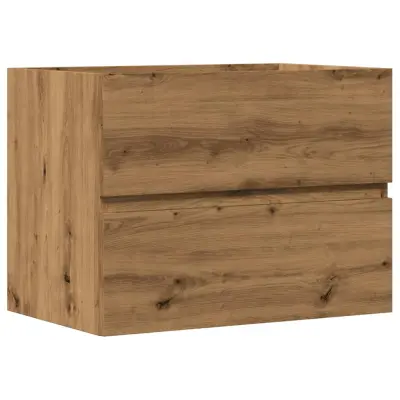 vidaXL Kopalniška omarica artisan hrast 60x38,5x45 cm inženirski les