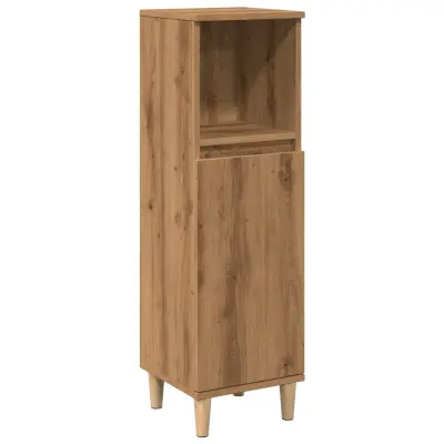 vidaXL Kopalniška omarica artisan hrast 30x30x100 cm inženirski les