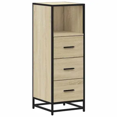 vidaXL Kopalniška omarica sonoma hrast 35x37,5x100 cm inženirski les