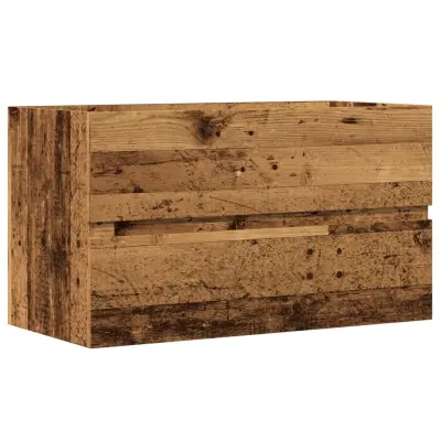 vidaXL Kopalniška viseča omarica starinski les 80x38,5x45 cm inž. les