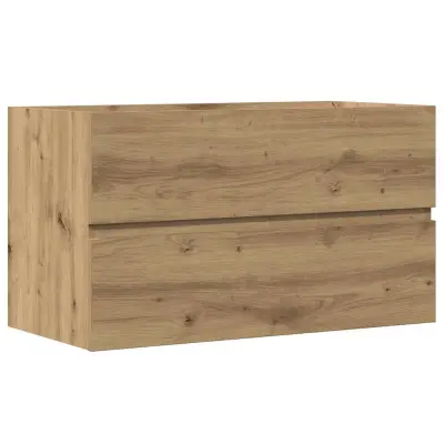 vidaXL Kopalniška viseča omarica artisian hrast 80x38,5x45 cm inž. les