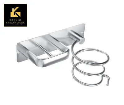 Stanovanjska oprema | Dizajnerska kopalnica | Držalo za sušilec in likalnik | Srebrno siva