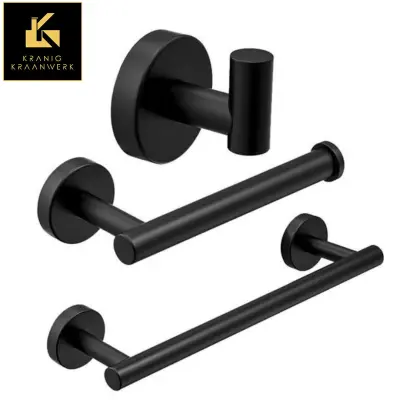 Stanovanjska oprema | Dizajnerska kopalnica | Viseči set v mat črni barvi