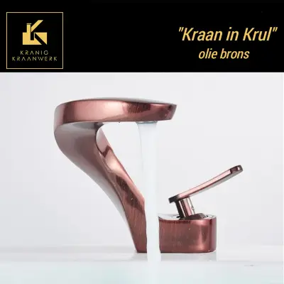 Dizajnerska kopalniška pipa | Pipa za vodnjak in umivalnik | Žlahtna kovina kodraste pipe