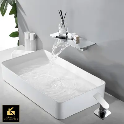 Mešalna armatura za kad in umivalnik | Kopalniška pipa | Montaža na steno ali mizo | S krožnika | Minimalizem