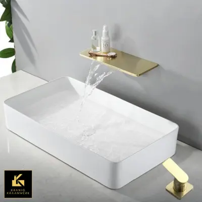 Mešalna armatura za kad in umivalnik | Kopalniška pipa | Montaža na steno ali mizo | S krožnika | Minimalizem