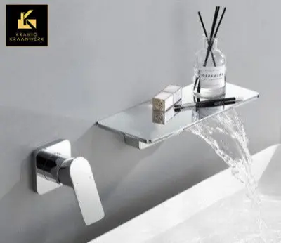 Mešalna armatura za kad in umivalnik | Kopalniška pipa | Montaža na steno ali mizo | S krožnika | Minimalizem