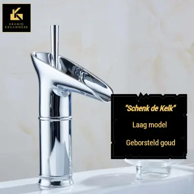 Dizajnerska kopalniška pipa | Topla + hladna voda | Nalijte kelih | Visok + nizek model