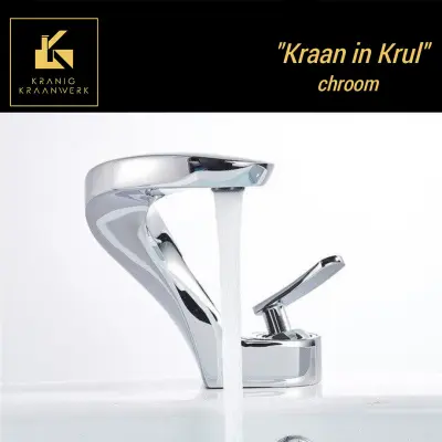 Dizajnerska kopalniška pipa | Pipa za vodnjak in umivalnik | Žlahtna kovina kodraste pipe