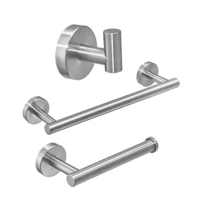 Stanovanjska oprema | Dizajnerska kopalnica | Viseča garnitura iz brušenega nerjavečega jekla