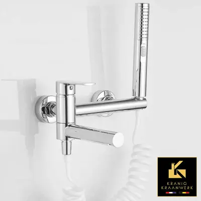 Kopalna pipa z ročno prho | Montaža na steno | Jurijaan