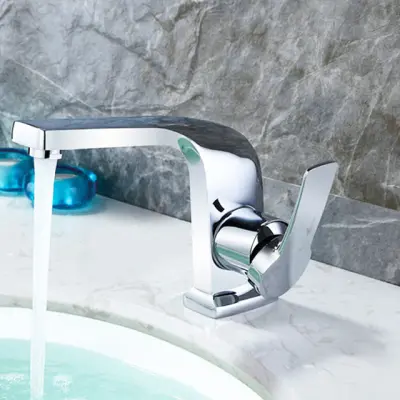 Dizajnerska kopalniška pipa | Mešalna armatura za vodnjak in umivalnik | Priklanjanje