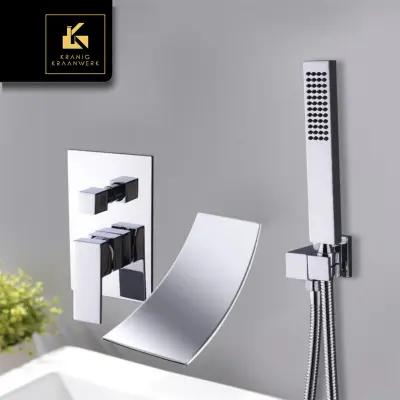 Kopalna pipa z ročno prho Kopalniška armatura | Toplice | Chrome