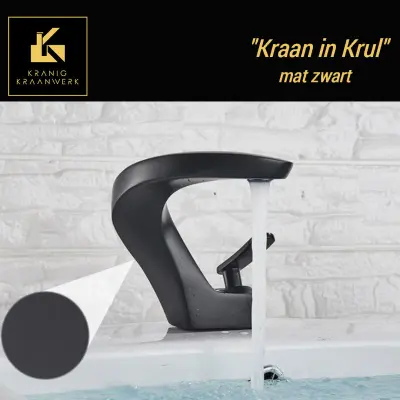 Dizajnerska kopalniška pipa | Mešalna armatura za vodnjak in umivalnik | Curly Crane