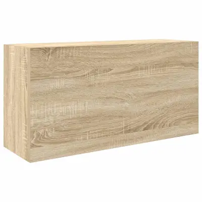 vidaXL Kopalniška stenska omarica sonoma hrast 80x25x40 cm inž. les