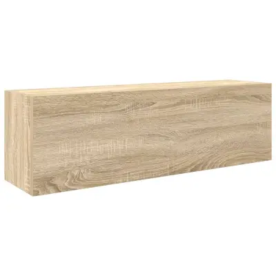 vidaXL Kopalniška stenska omarica sonoma hrast 100x25x30 cm inž. les