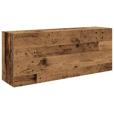 vidaXL Kopalniška stenska omarica starinski les 100x25x40 cm inž. les