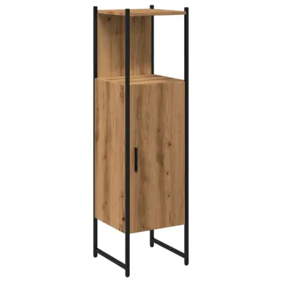vidaXL Kopalniška omarica artisian hrast 33x33x120,5 cm inž. les